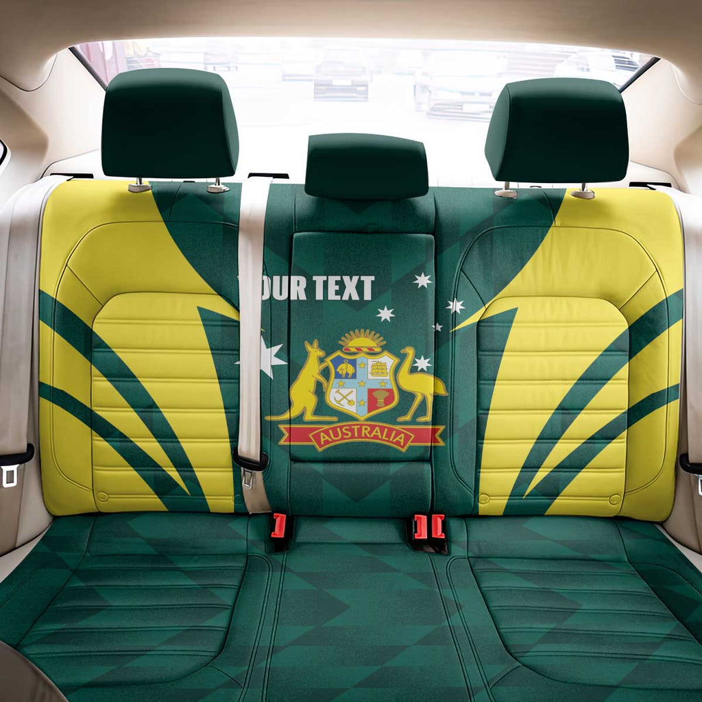 Australia Cricket Custom Back Car Seat Cover Go Aussie Dynamic Green - Aussie Hoodie
