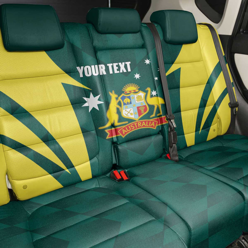 Australia Cricket Custom Back Car Seat Cover Go Aussie Dynamic Green - Aussie Hoodie