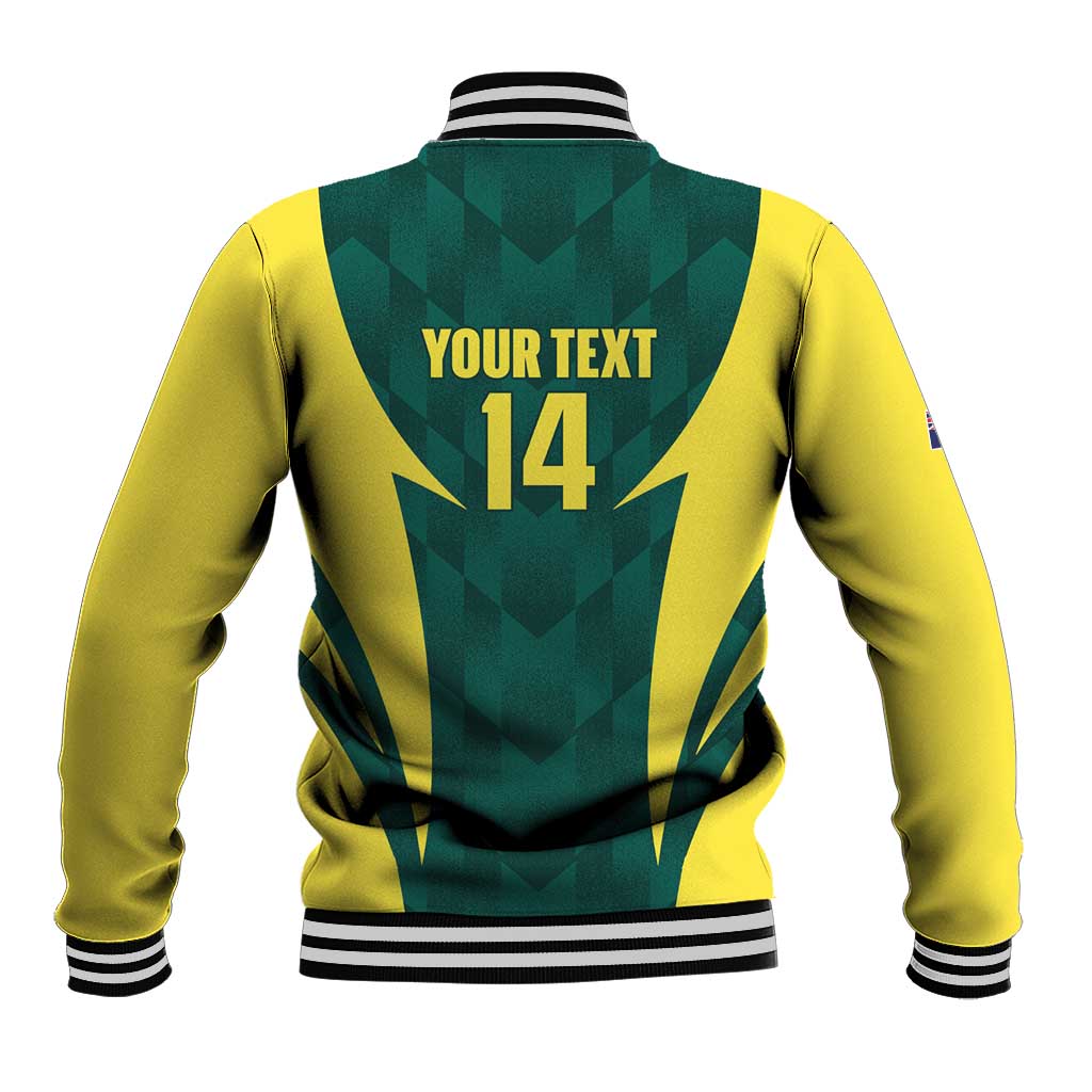 Australia Cricket Custom Baseball Jacket Go Aussie Dynamic Green - Aussie Hoodie