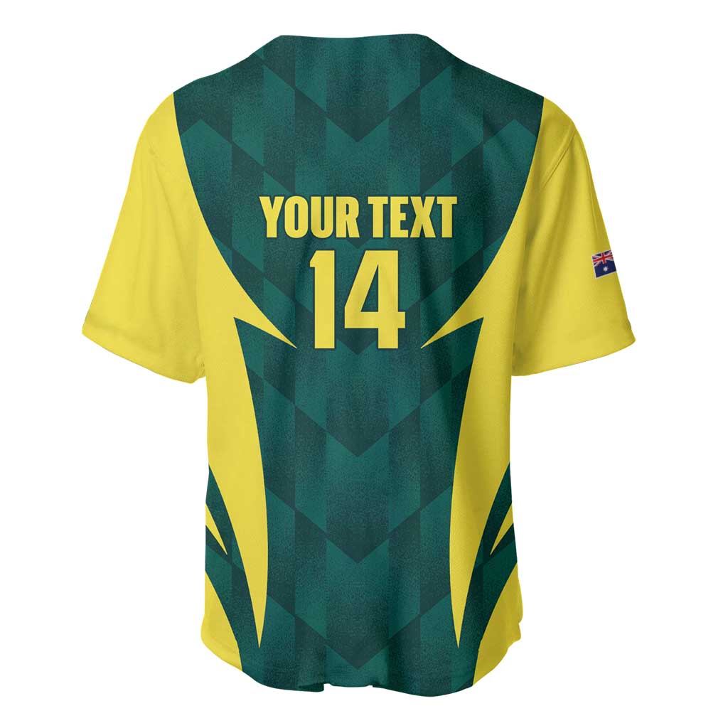 Australia Cricket Custom Baseball Jersey Go Aussie Dynamic Green - Aussie Hoodie