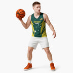 Australia Cricket Custom Basketball Jersey Go Aussie Dynamic Green - Aussie Hoodie