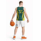 Australia Cricket Custom Basketball Jersey Go Aussie Dynamic Green - Aussie Hoodie