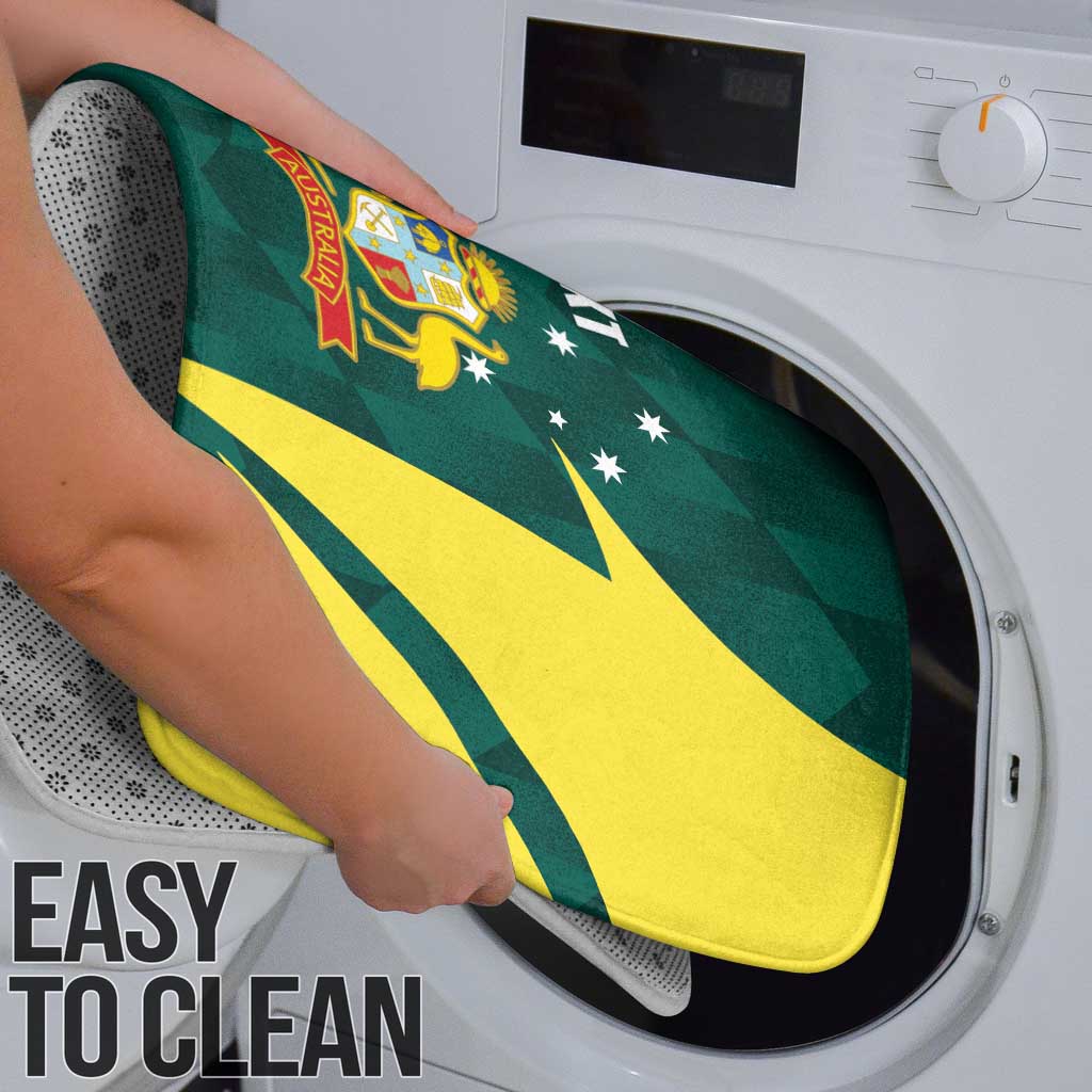 Australia Cricket Custom Bathroom Set Go Aussie Dynamic Green - Aussie Hoodie
