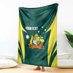 Australia Cricket Custom Blanket Go Aussie Dynamic Green - Aussie Hoodie