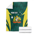 Australia Cricket Custom Blanket Go Aussie Dynamic Green - Aussie Hoodie
