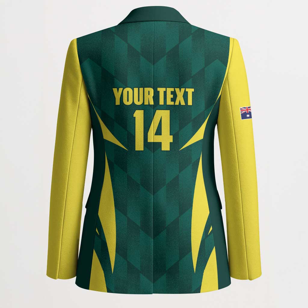Australia Cricket Custom Blazer Go Aussie Dynamic Green - Aussie Hoodie