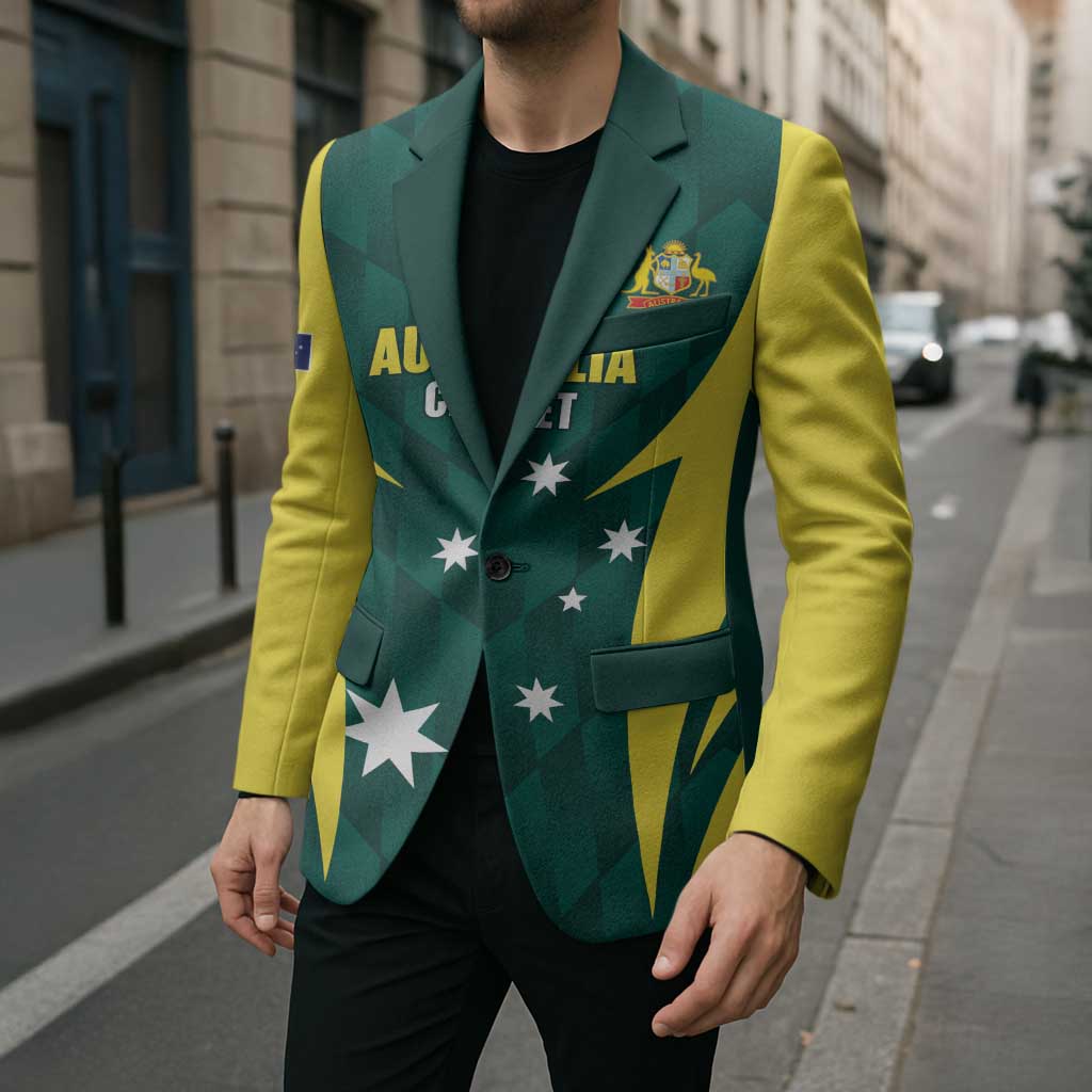 Australia Cricket Custom Blazer Go Aussie Dynamic Green - Aussie Hoodie
