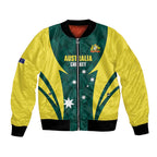 Australia Cricket Custom Bomber Jacket Go Aussie Dynamic Green - Aussie Hoodie