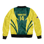 Australia Cricket Custom Bomber Jacket Go Aussie Dynamic Green - Aussie Hoodie