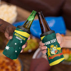 Australia Cricket Custom 4 in 1 Can Cooler Tumbler Go Aussie Dynamic Green - Aussie Hoodie