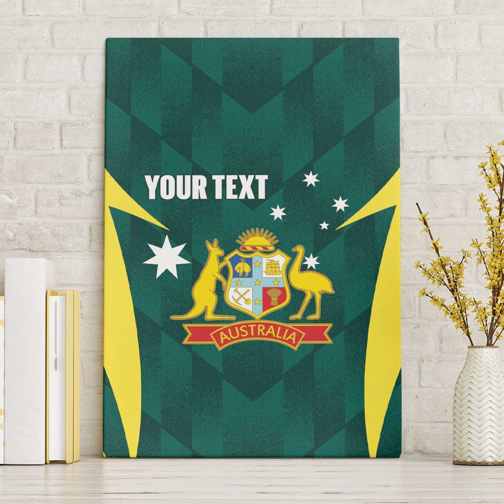Australia Cricket Custom Canvas Wall Art Go Aussie Dynamic Green - Aussie Hoodie