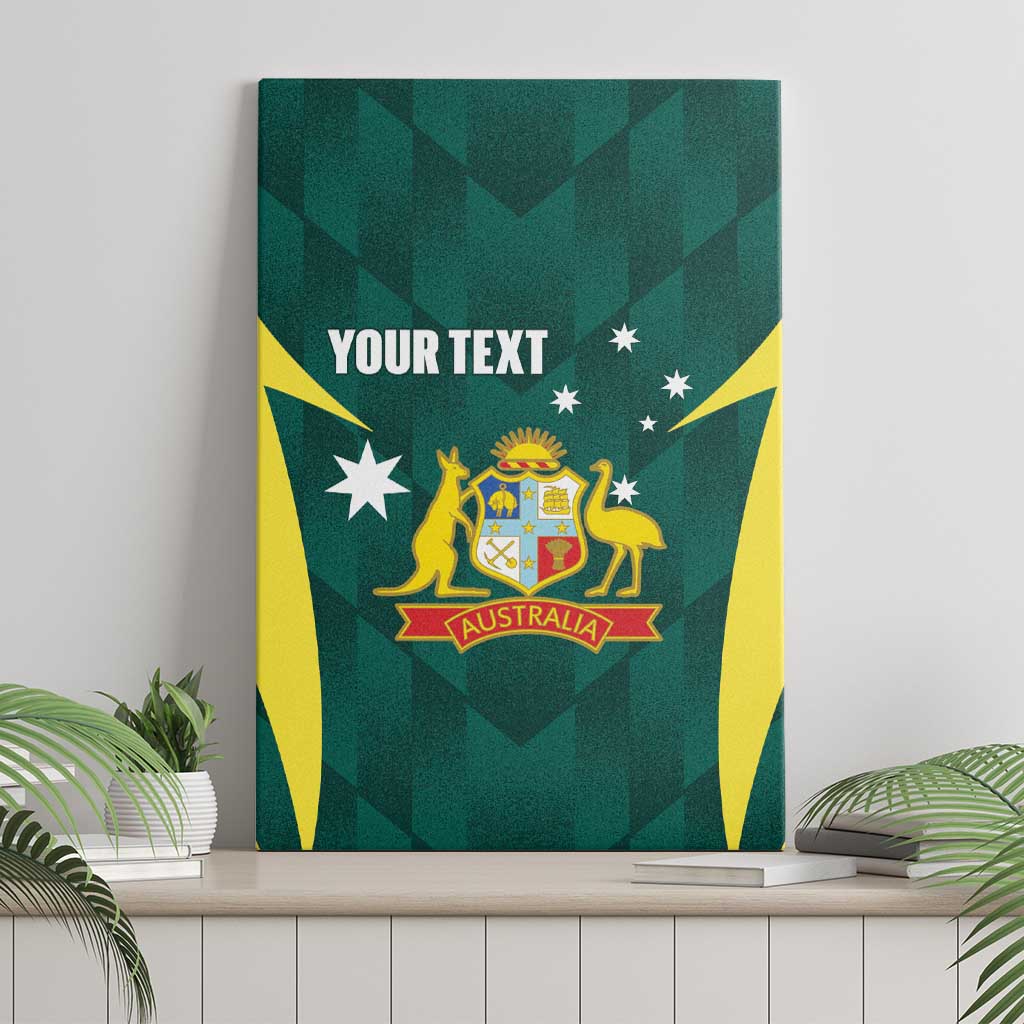 Australia Cricket Custom Canvas Wall Art Go Aussie Dynamic Green - Aussie Hoodie