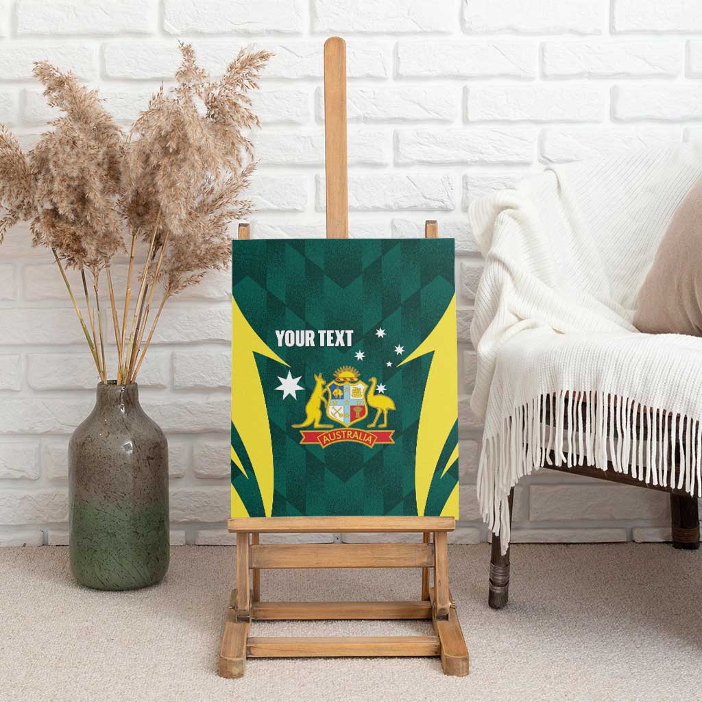 Australia Cricket Custom Canvas Wall Art Go Aussie Dynamic Green - Aussie Hoodie