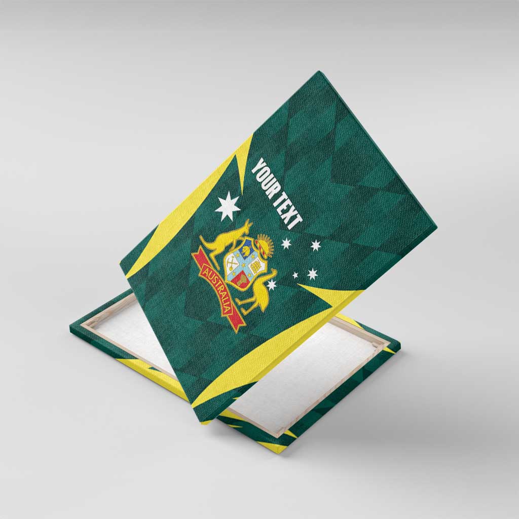 Australia Cricket Custom Canvas Wall Art Go Aussie Dynamic Green - Aussie Hoodie