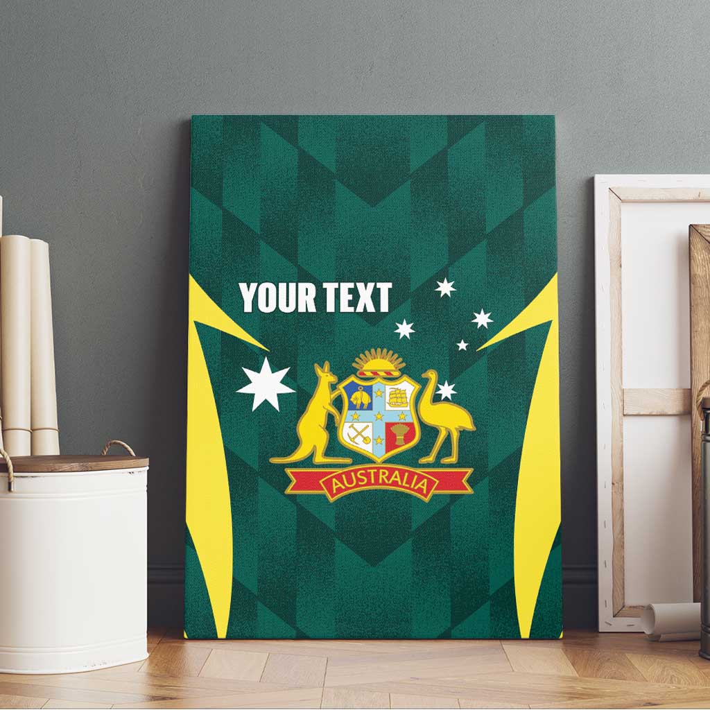 Australia Cricket Custom Canvas Wall Art Go Aussie Dynamic Green - Aussie Hoodie