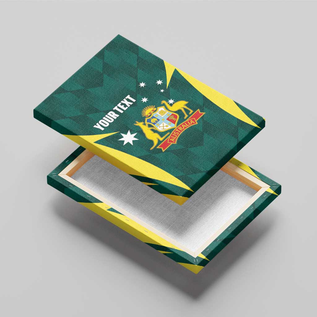 Australia Cricket Custom Canvas Wall Art Go Aussie Dynamic Green - Aussie Hoodie