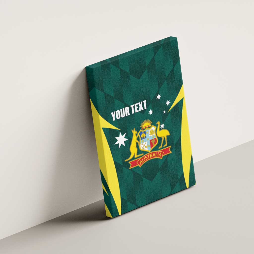 Australia Cricket Custom Canvas Wall Art Go Aussie Dynamic Green - Aussie Hoodie