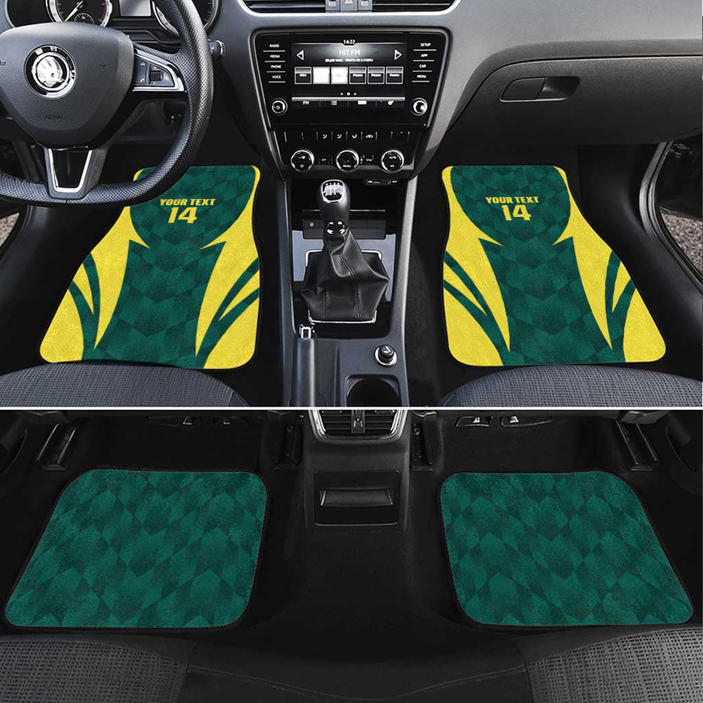 Australia Cricket Custom Car Mats Go Aussie Dynamic Green - Aussie Hoodie