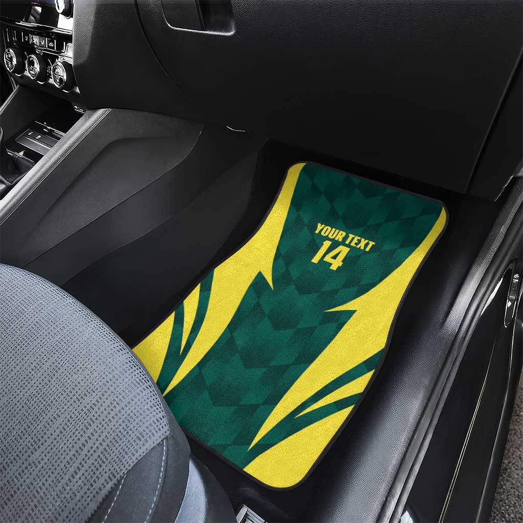 Australia Cricket Custom Car Mats Go Aussie Dynamic Green - Aussie Hoodie