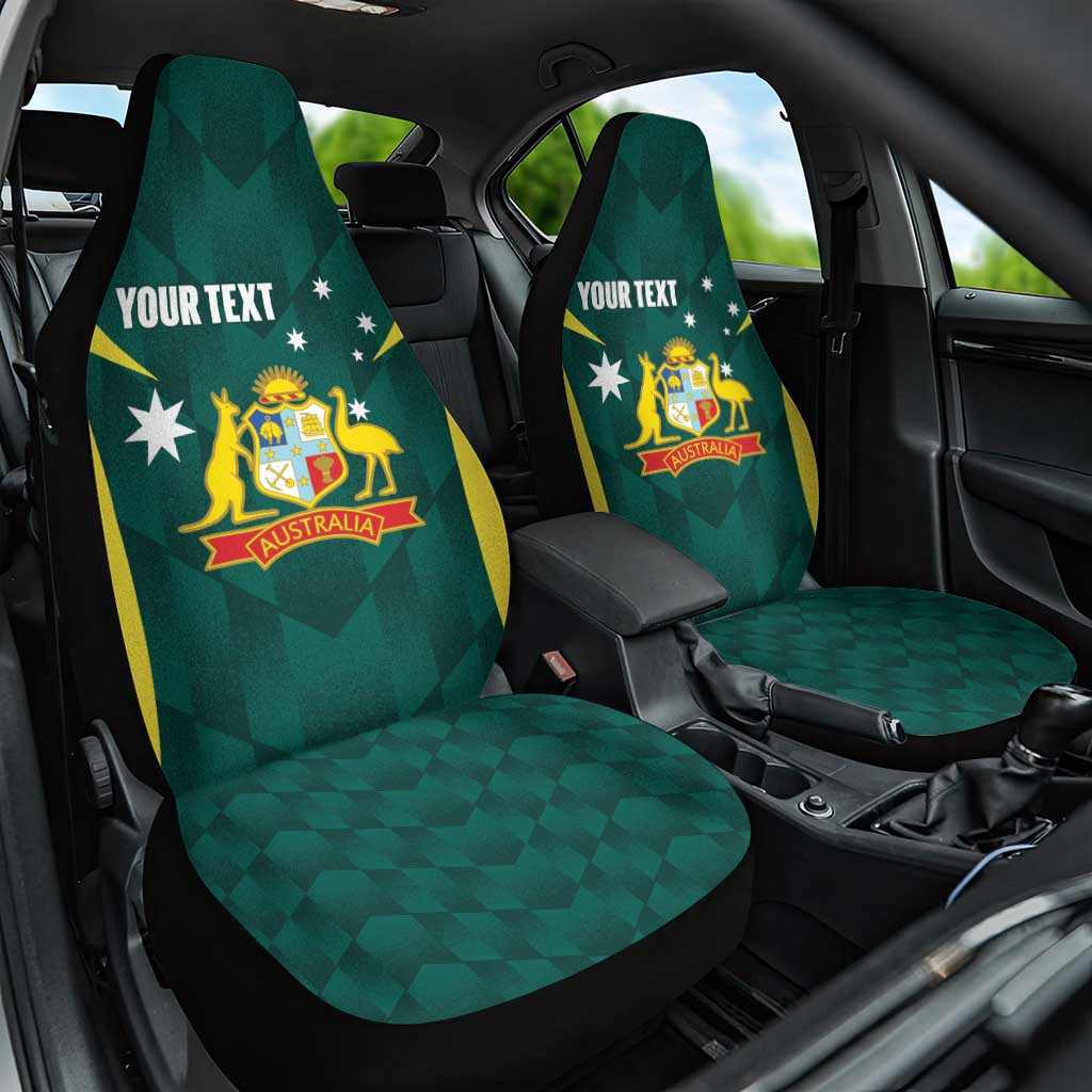 Australia Cricket Custom Car Seat Cover Go Aussie Dynamic Green - Aussie Hoodie