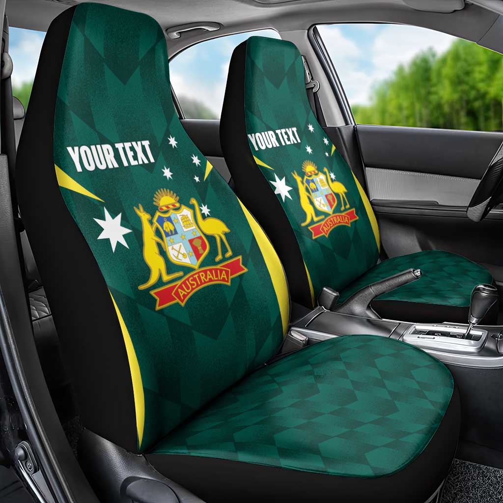 Australia Cricket Custom Car Seat Cover Go Aussie Dynamic Green - Aussie Hoodie