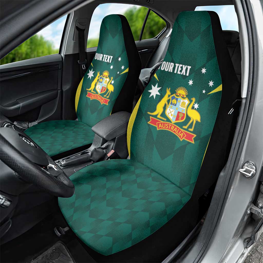 Australia Cricket Custom Car Seat Cover Go Aussie Dynamic Green - Aussie Hoodie