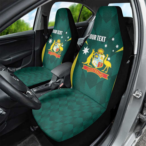 Australia Cricket Custom Car Seat Cover Go Aussie Dynamic Green - Aussie Hoodie