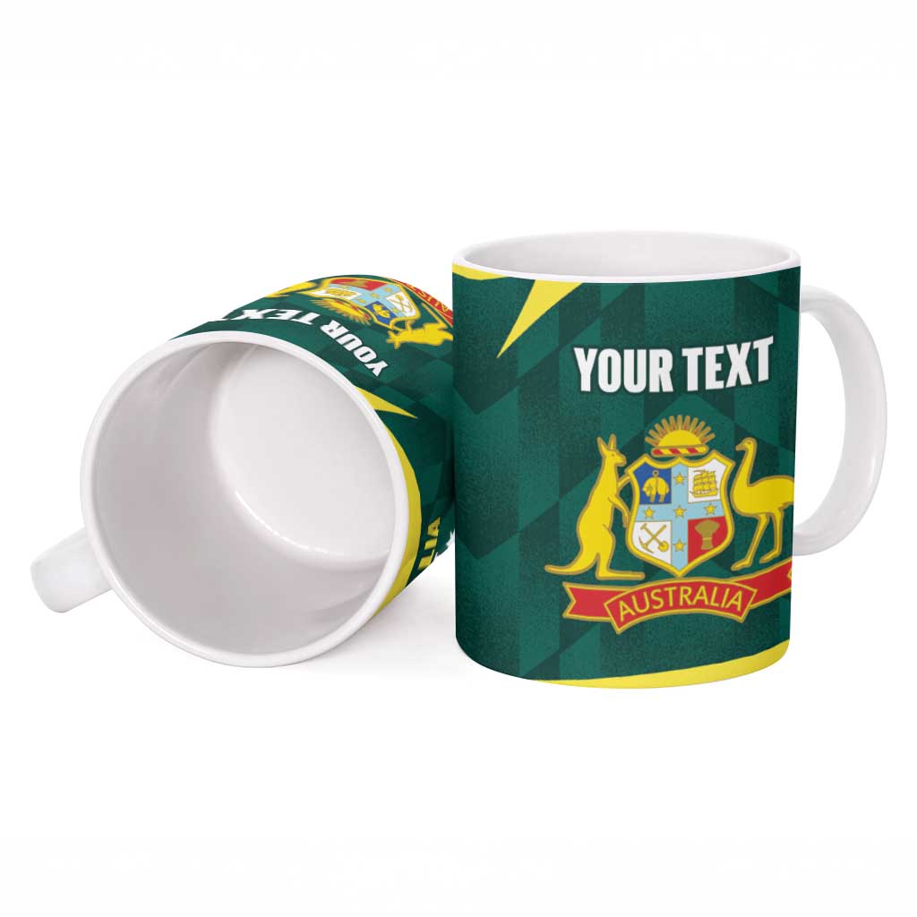 Australia Cricket Custom Ceramic Mug Go Aussie Dynamic Green - Aussie Hoodie