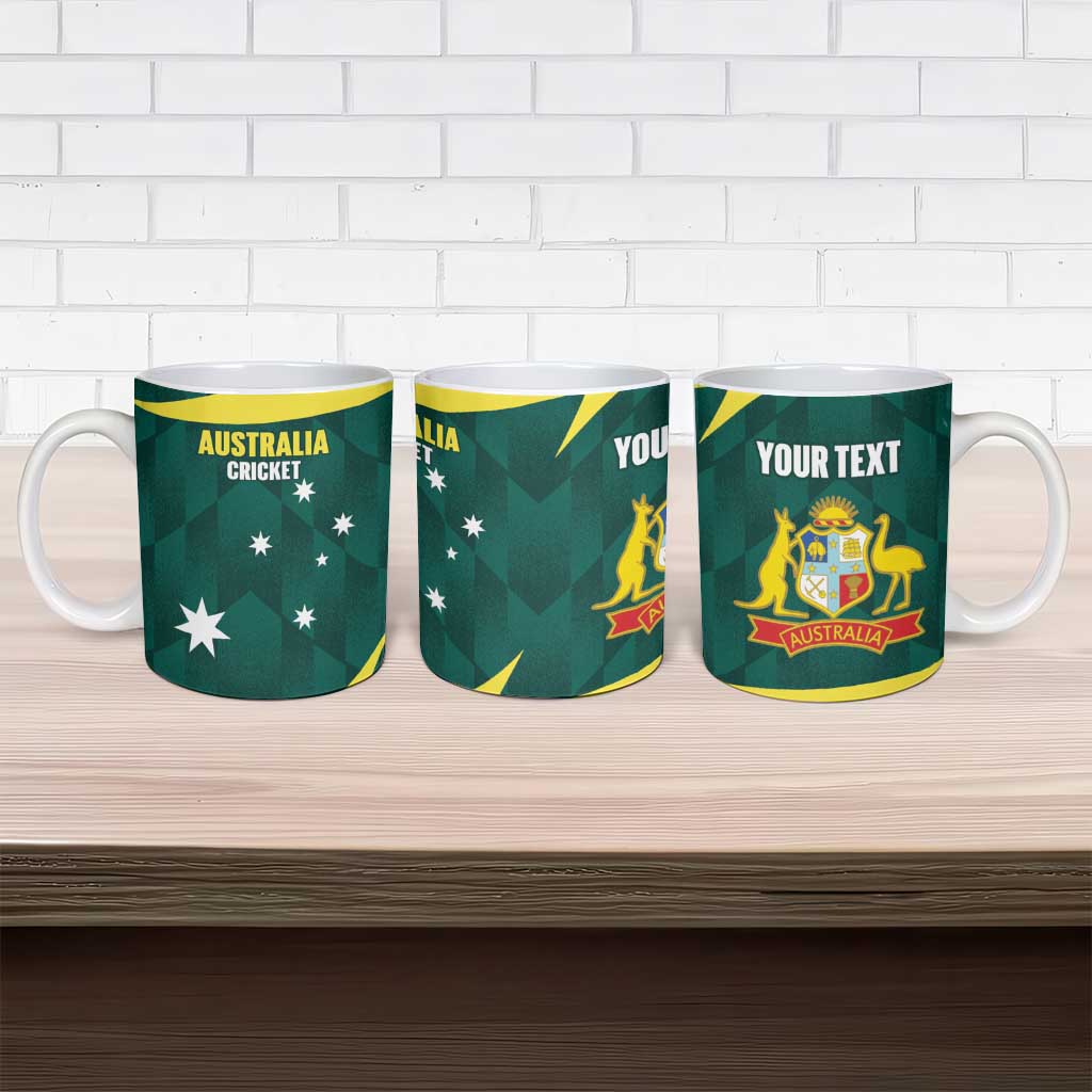 Australia Cricket Custom Ceramic Mug Go Aussie Dynamic Green - Aussie Hoodie