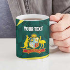 Australia Cricket Custom Ceramic Mug Go Aussie Dynamic Green - Aussie Hoodie