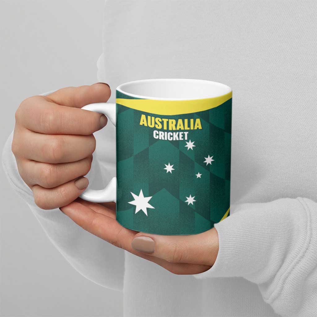Australia Cricket Custom Ceramic Mug Go Aussie Dynamic Green - Aussie Hoodie