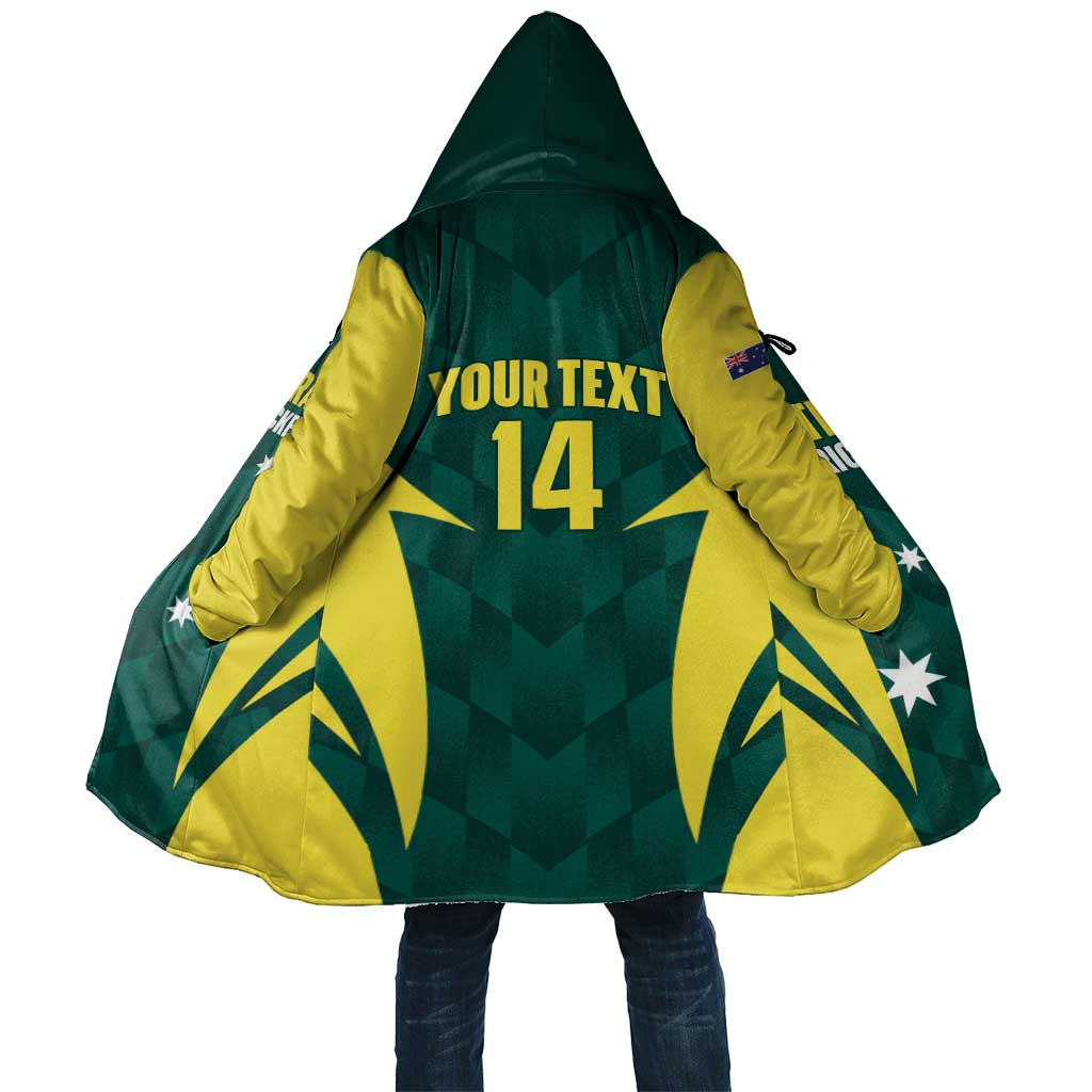 Australia Cricket Custom Cloak Go Aussie Dynamic Green - Aussie Hoodie