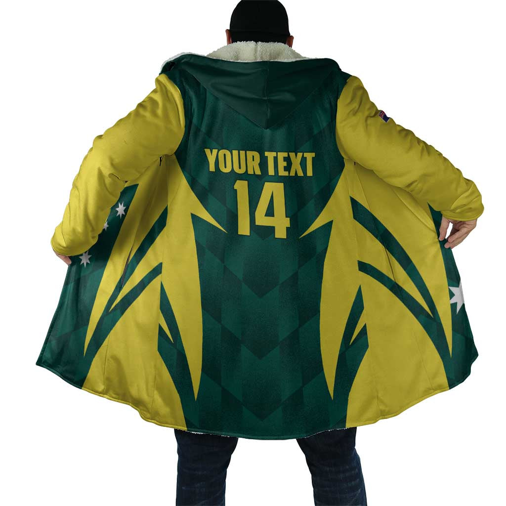 Australia Cricket Custom Cloak Go Aussie Dynamic Green - Aussie Hoodie