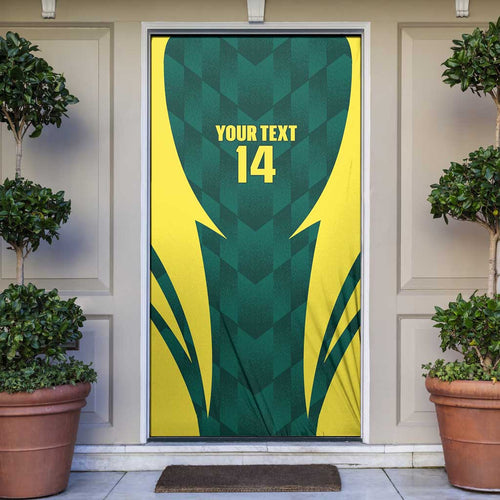 Australia Cricket Custom Door Cover Go Aussie Dynamic Green - Aussie Hoodie