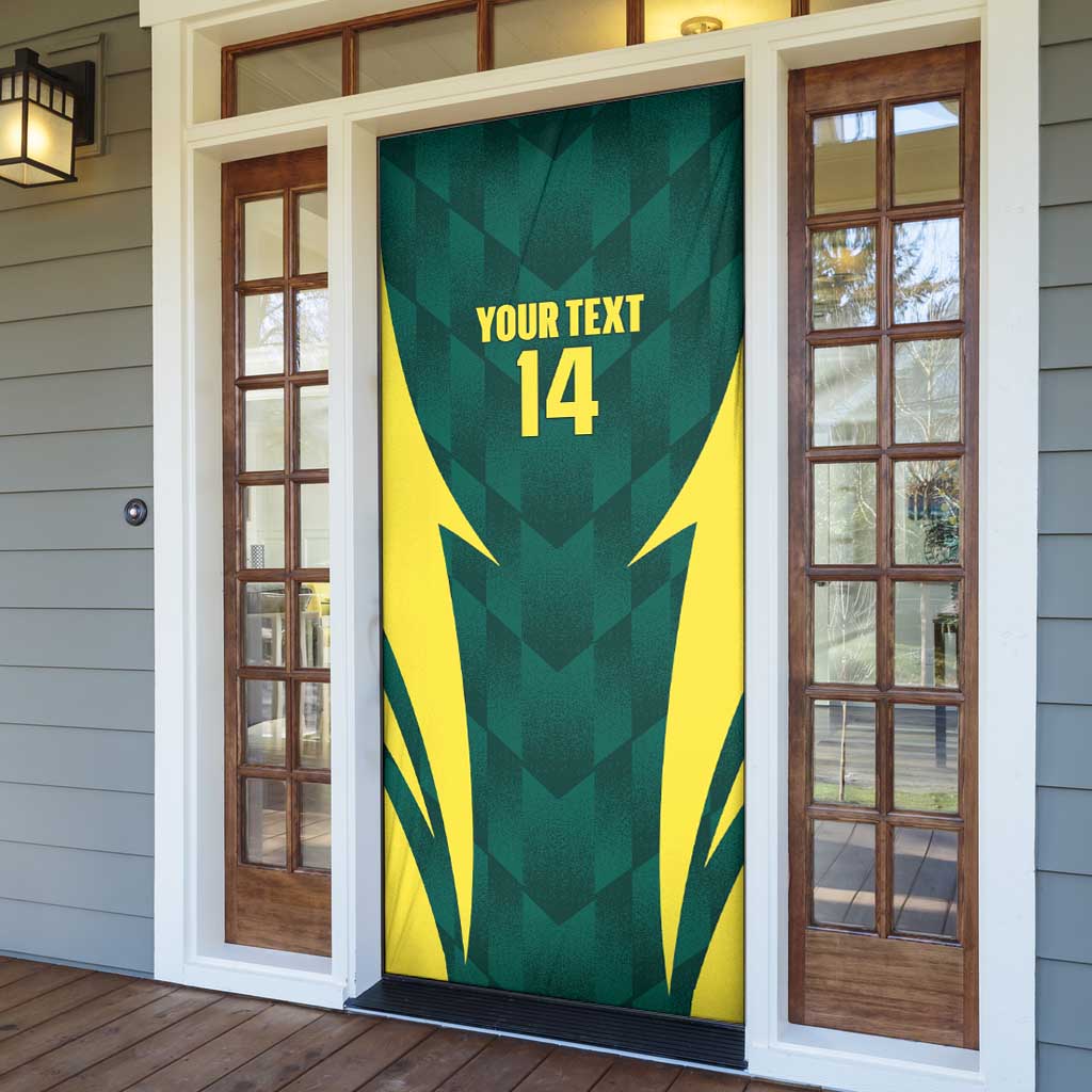 Australia Cricket Custom Door Cover Go Aussie Dynamic Green - Aussie Hoodie