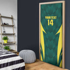 Australia Cricket Custom Door Cover Go Aussie Dynamic Green - Aussie Hoodie