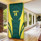 Australia Cricket Custom Door Cover Go Aussie Dynamic Green - Aussie Hoodie