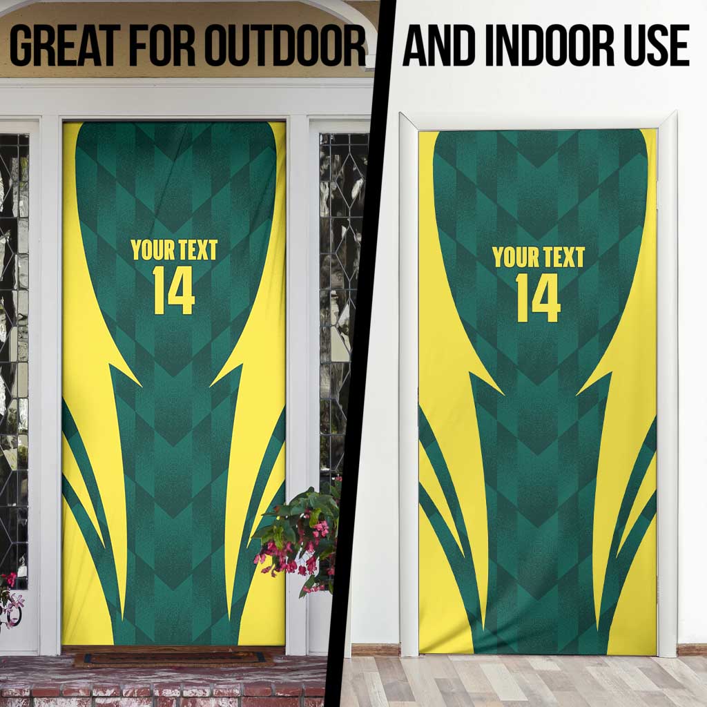 Australia Cricket Custom Door Cover Go Aussie Dynamic Green - Aussie Hoodie