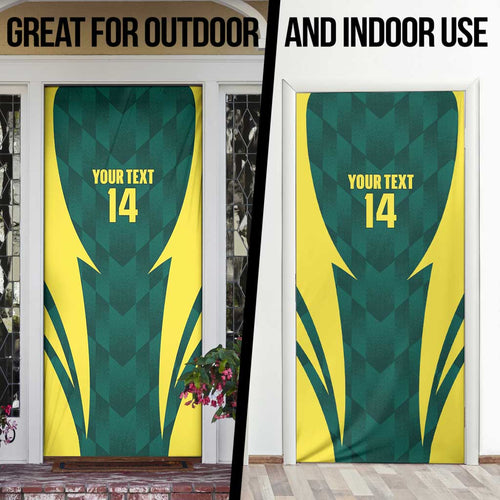 Australia Cricket Custom Door Cover Go Aussie Dynamic Green - Aussie Hoodie
