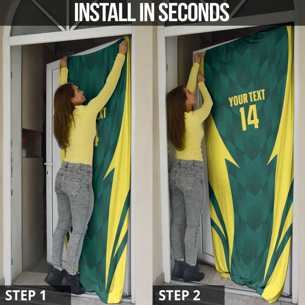 Australia Cricket Custom Door Cover Go Aussie Dynamic Green - Aussie Hoodie
