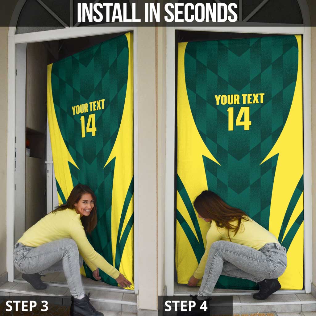 Australia Cricket Custom Door Cover Go Aussie Dynamic Green - Aussie Hoodie