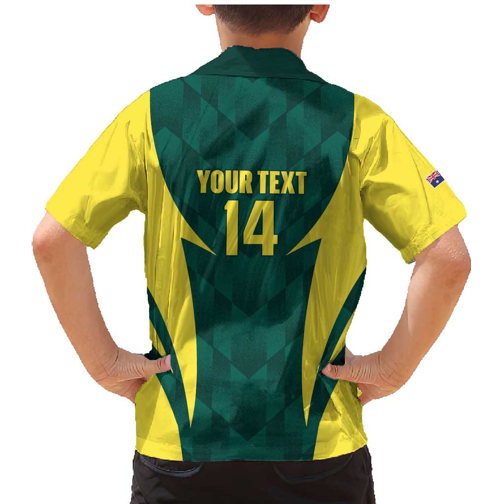Australia Cricket Custom Family Matching Mermaid Dress and Hawaiian Shirt Go Aussie Dynamic Green - Aussie Hoodie