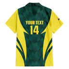 Australia Cricket Custom Family Matching Off The Shoulder Long Sleeve Dress and Hawaiian Shirt Go Aussie Dynamic Green - Aussie Hoodie
