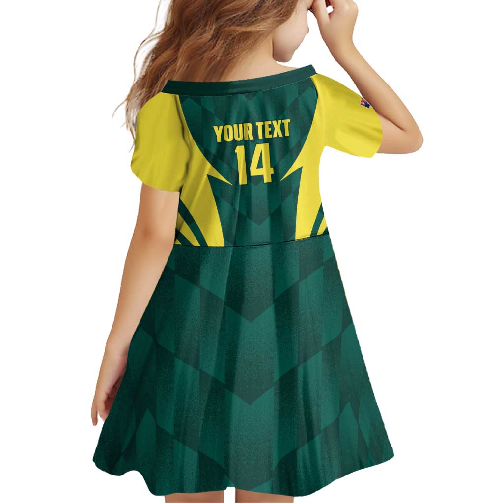 Australia Cricket Custom Family Matching Off Shoulder Short Dress and Hawaiian Shirt Go Aussie Dynamic Green - Aussie Hoodie