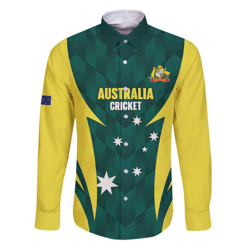 Australia Cricket Custom Family Matching Short Sleeve Bodycon Dress and Hawaiian Shirt Go Aussie Dynamic Green - Aussie Hoodie