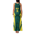 Australia Cricket Custom Family Matching Tank Maxi Dress and Hawaiian Shirt Go Aussie Dynamic Green - Aussie Hoodie