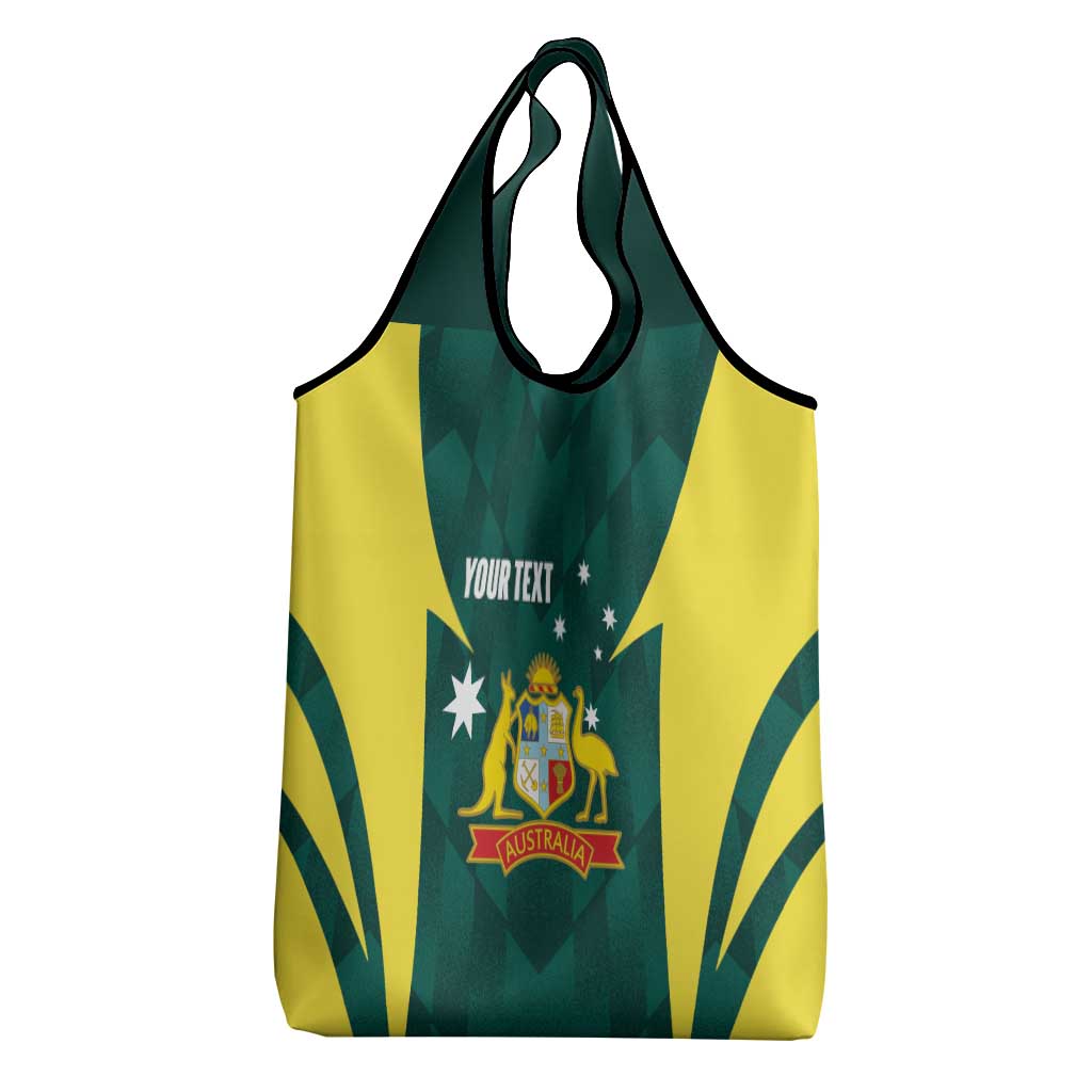 Australia Cricket Custom Grocery Bag Go Aussie Dynamic Green - Aussie Hoodie
