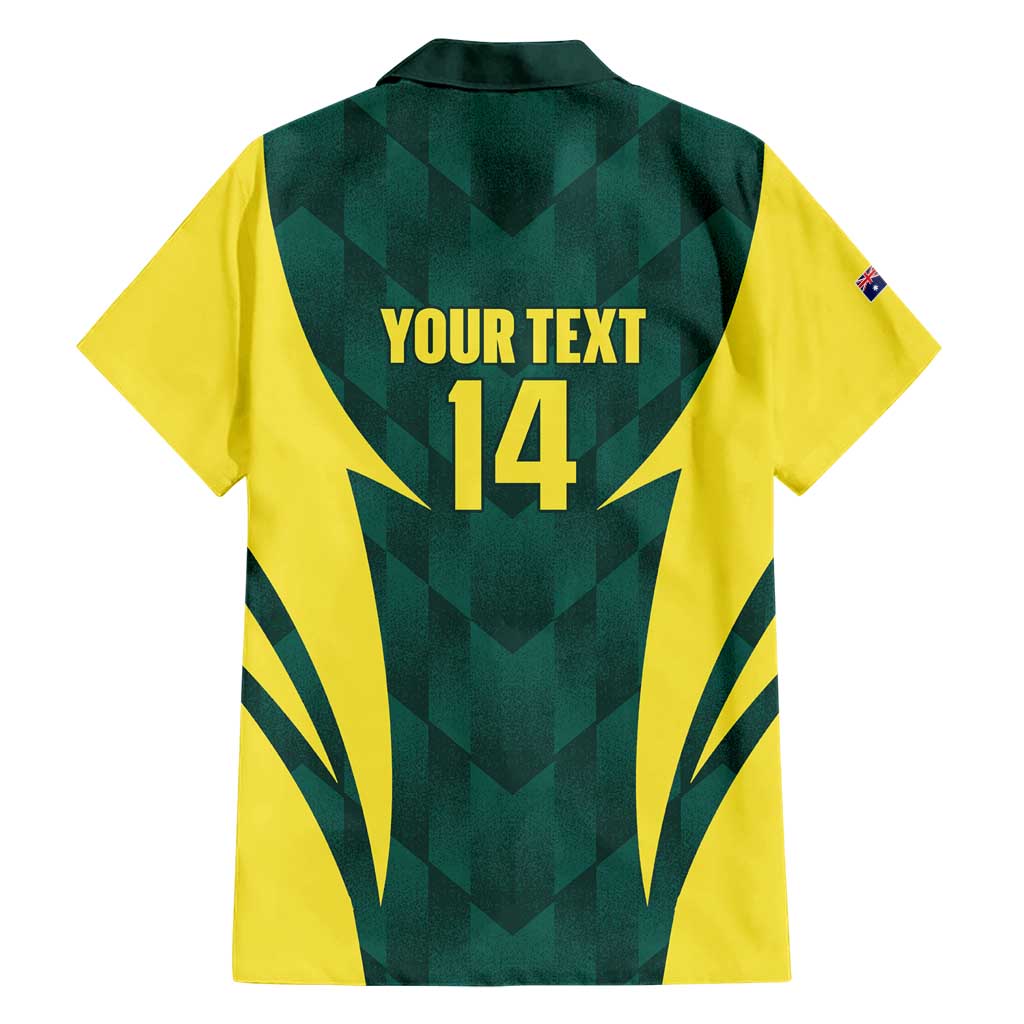 Australia Cricket Custom Hawaiian Shirt Go Aussie Dynamic Green - Aussie Hoodie