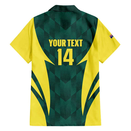 Australia Cricket Custom Hawaiian Shirt Go Aussie Dynamic Green - Aussie Hoodie