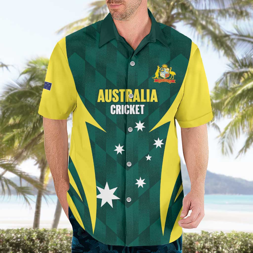 Australia Cricket Custom Hawaiian Shirt Go Aussie Dynamic Green - Aussie Hoodie